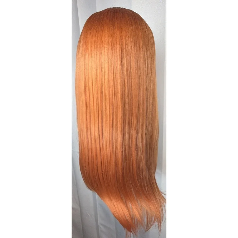 Ginger Orange Lace Front Wig Long Straight Synthetic | Women Party Daily Wear
